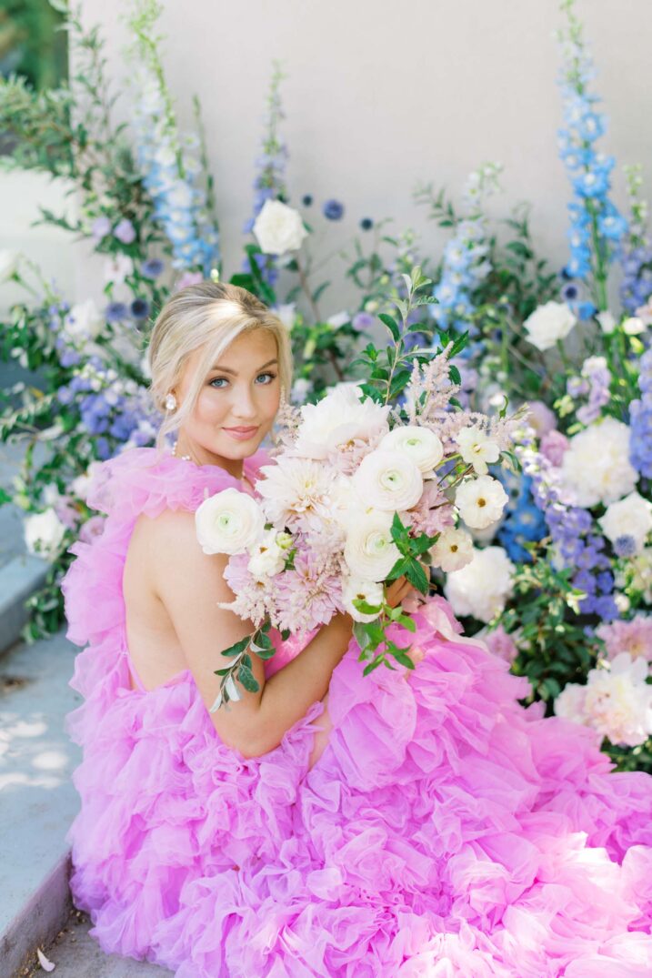 Charleston feminine pastel editorial fun hot pink dress