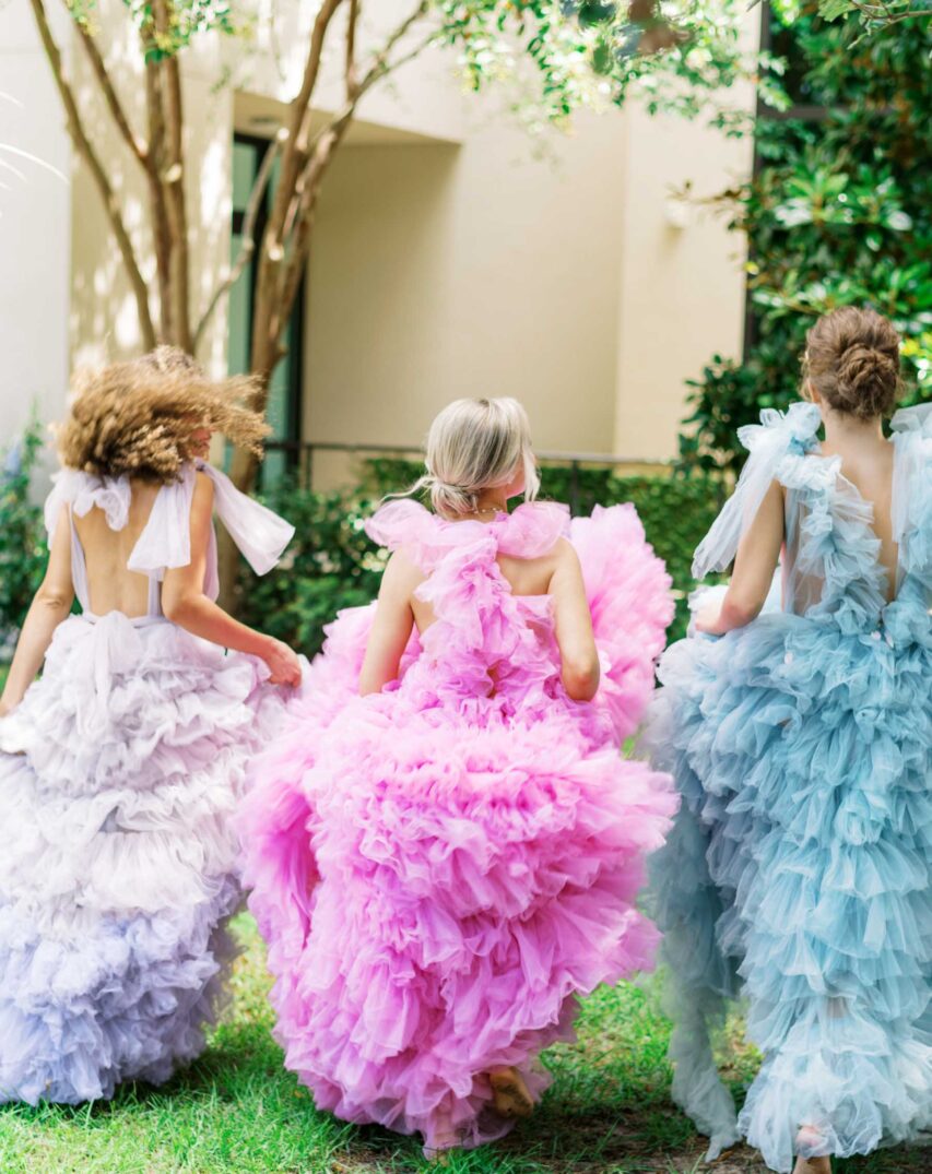 Charleston feminine pastel editorial tulle puffy dresses
