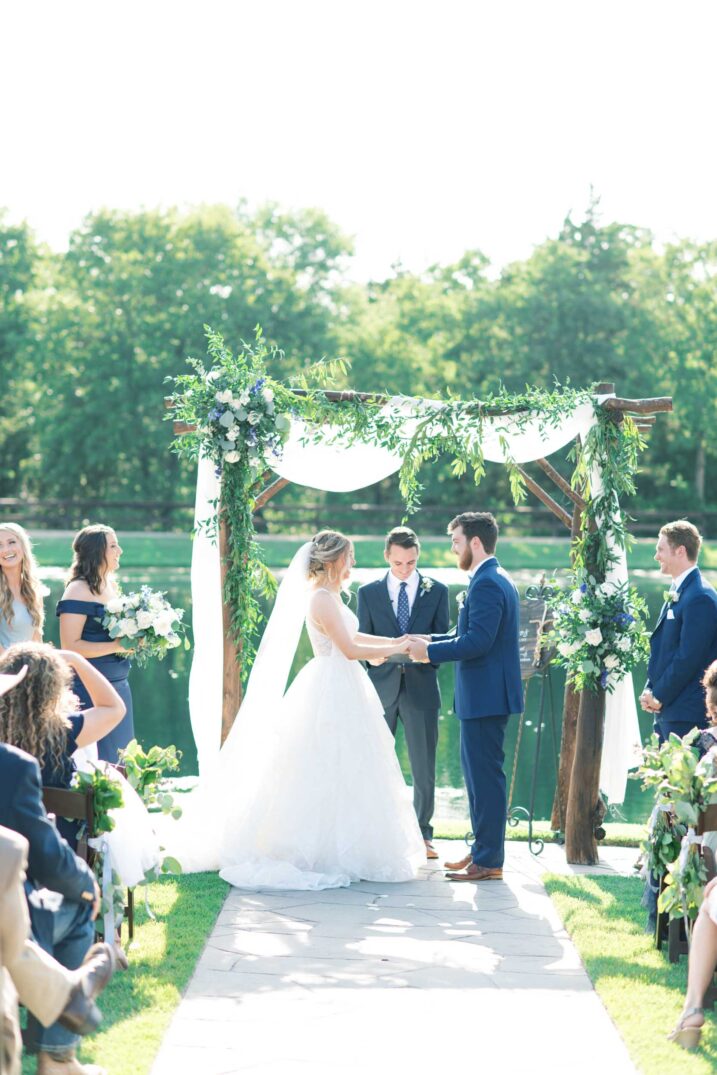 timeless texas springtime outdoor wedding ceremony in College Station