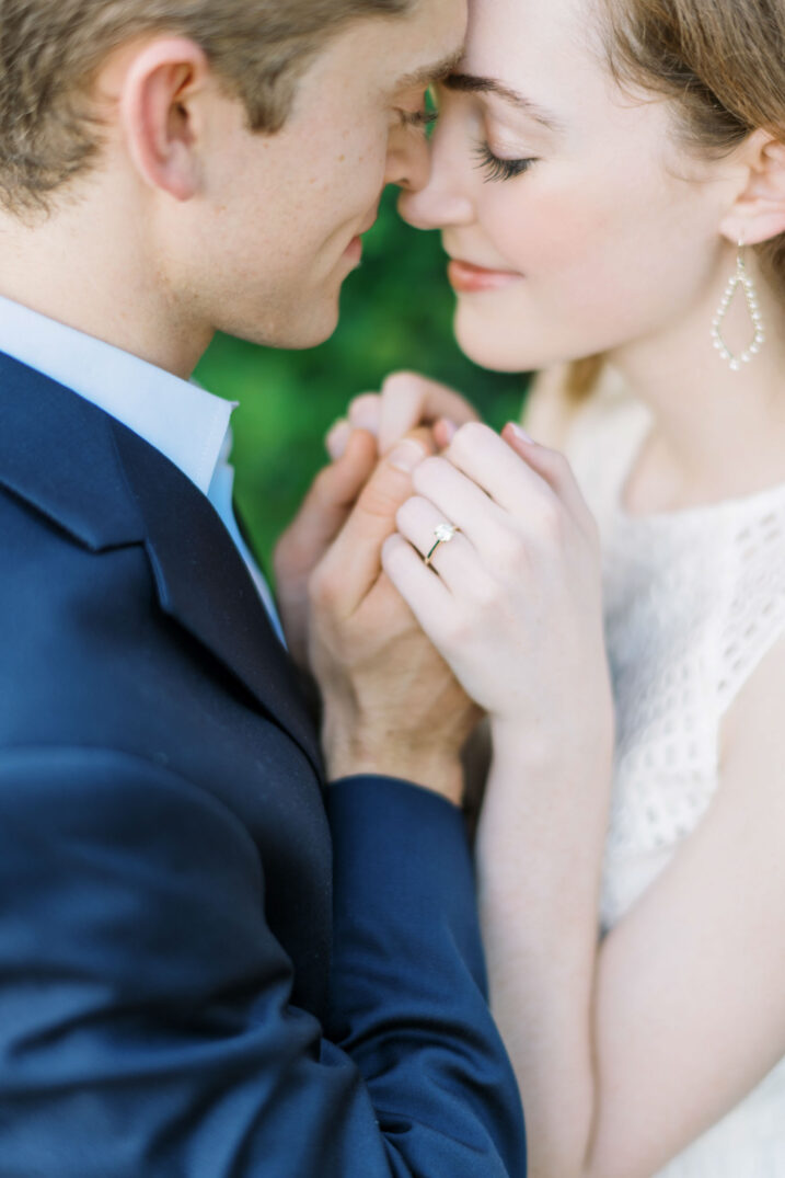 engagement closeup of couple 