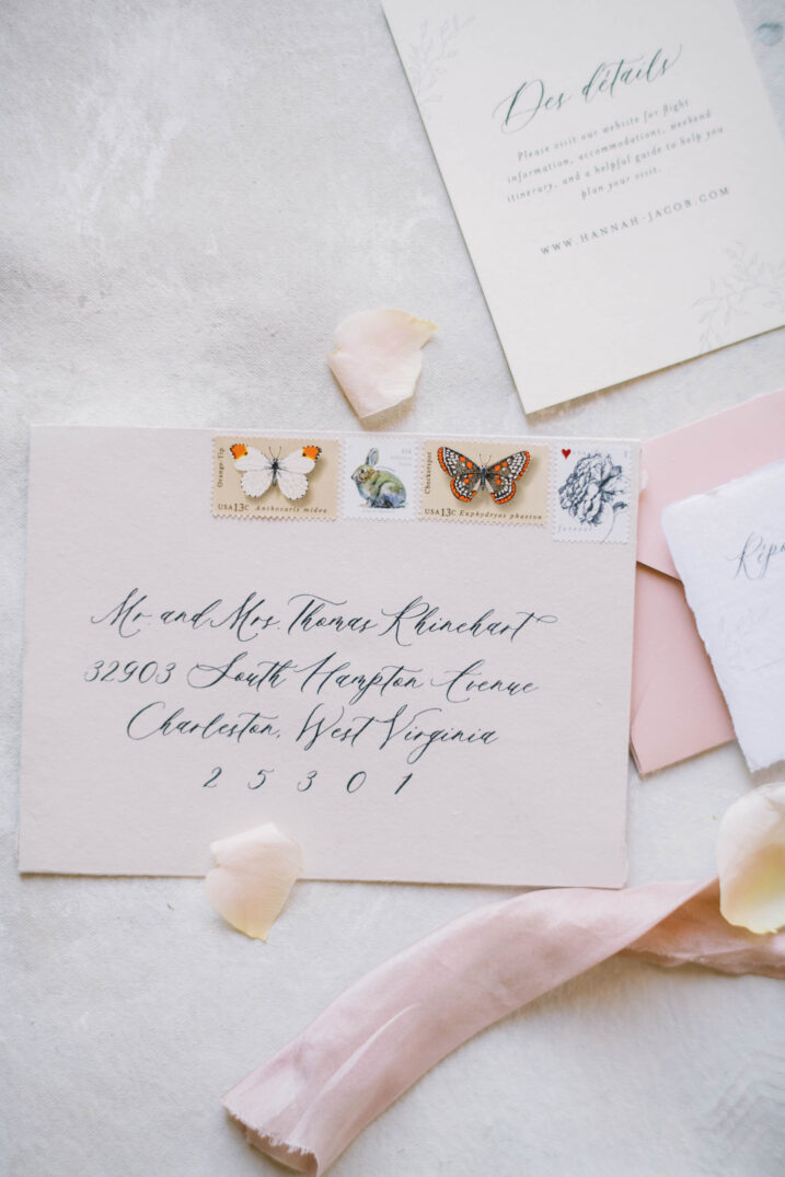 wedding calligraphy invitation suite