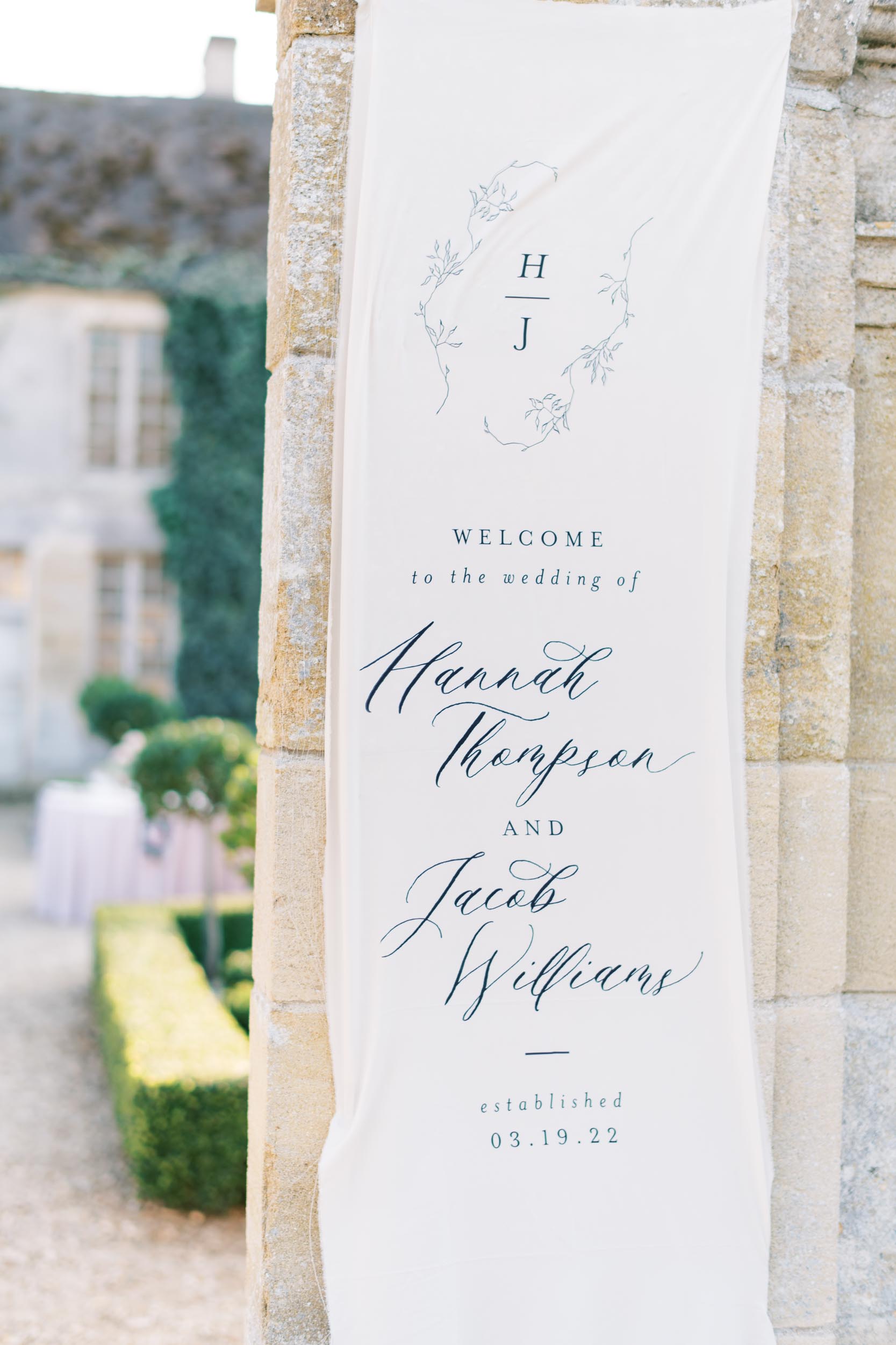 Paris chateau wedding banner