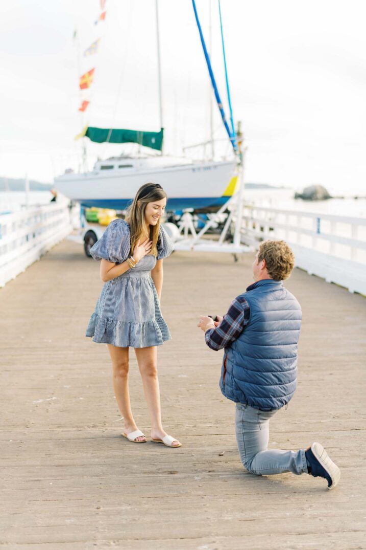 pebble beach engagement and proposal in California