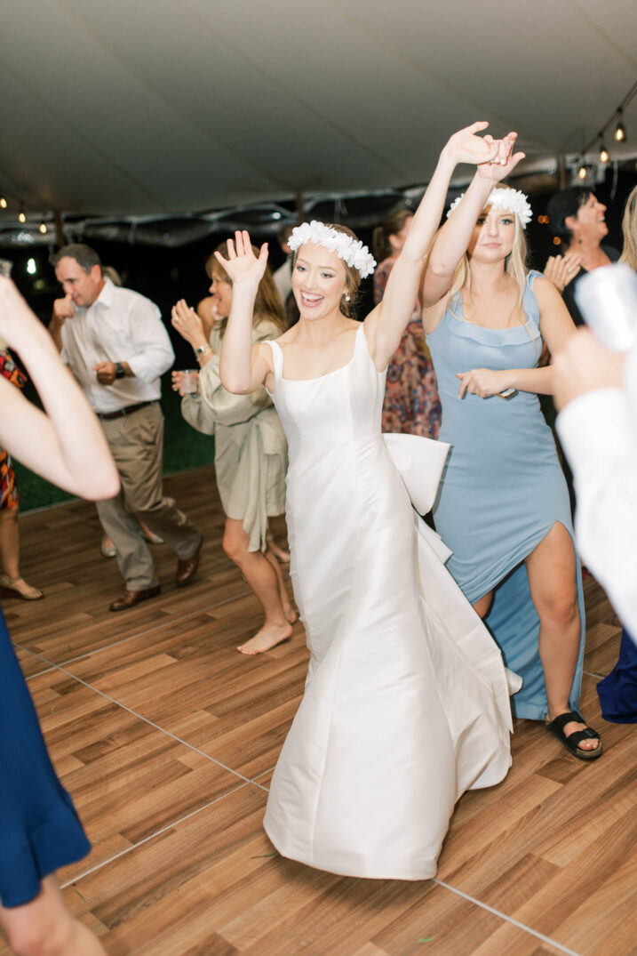 texas hill country luxury wedding bride dancing at reception