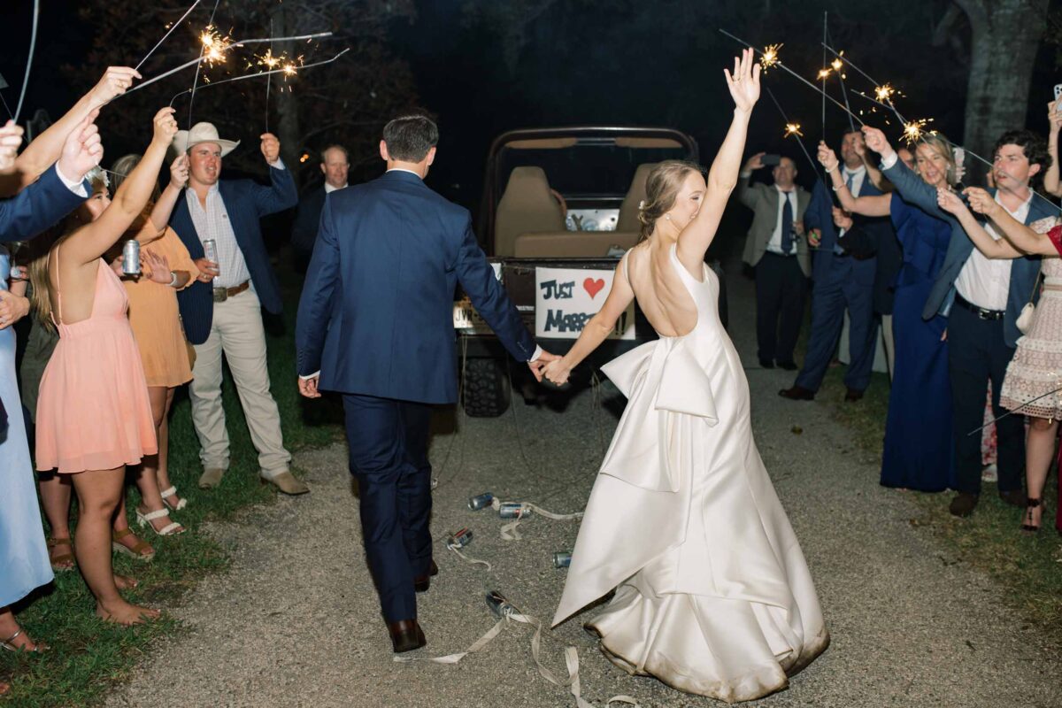 texas hill country luxury wedding grand exit