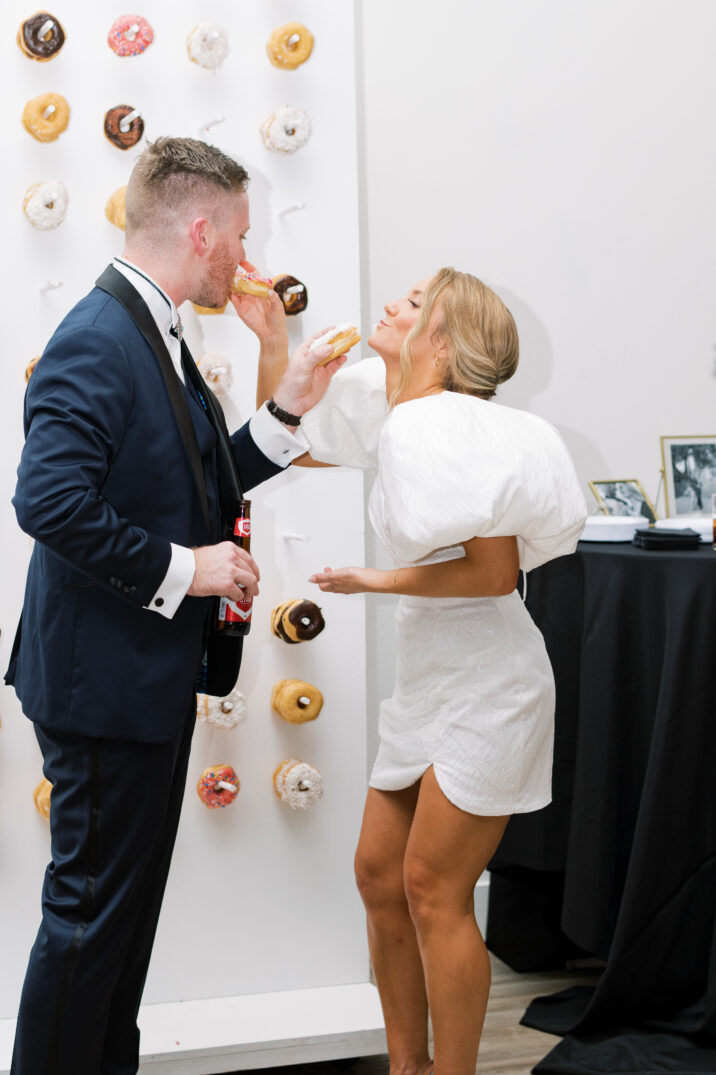 the arlo wedding austin donut wall at reception