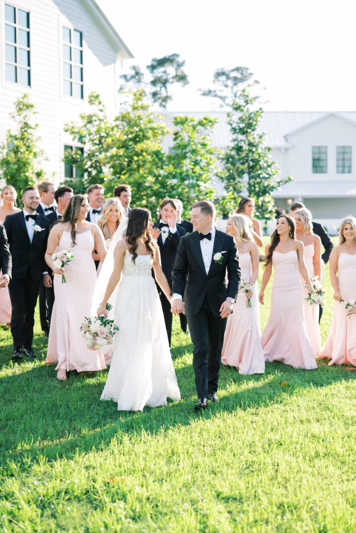 pale pink floral wedding photo