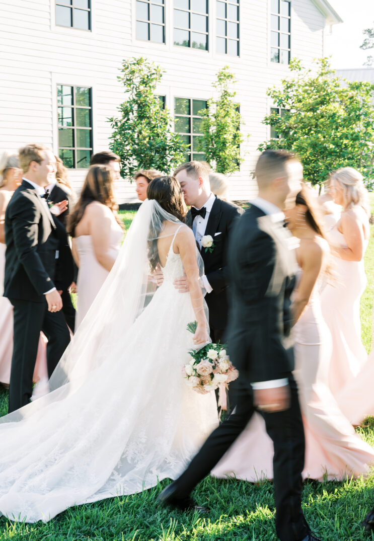 blurry wedding party photo artful photographer
