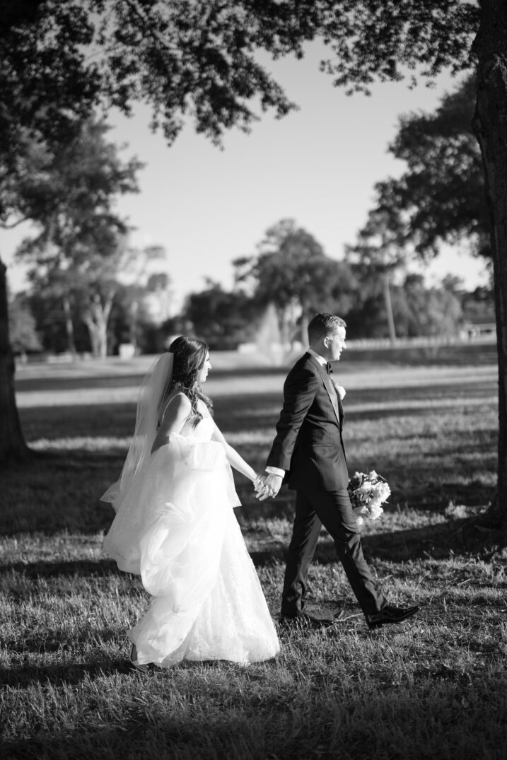 black and white natural photo bride groom